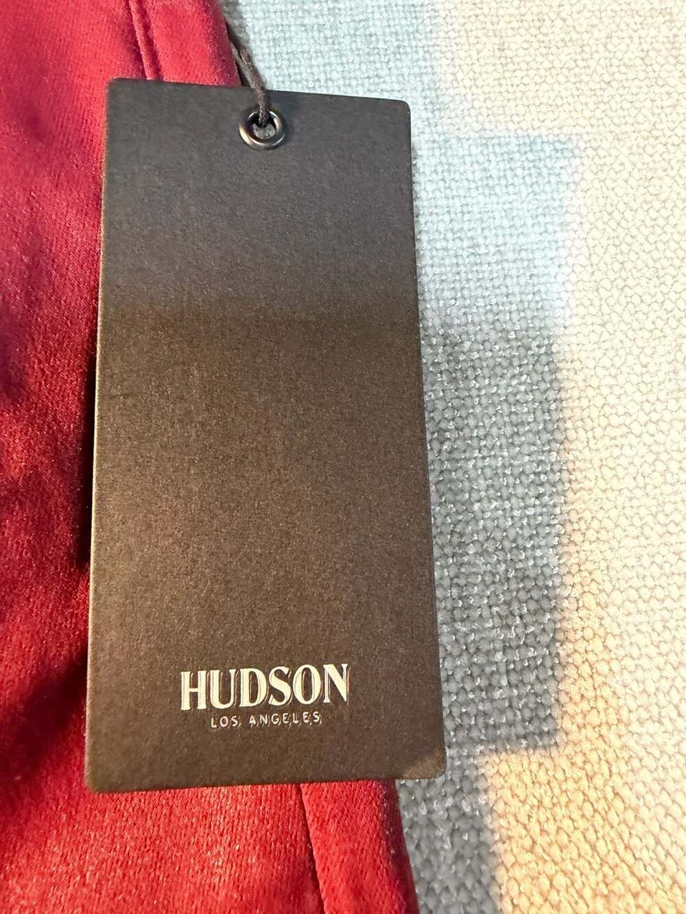 Hudson Los Angeles Women's Coated Skinny Jeans in Burgundy Red - Picture 3 of 4